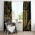 New Zealand Darts Window Curtain Skull In Dart We Trust Maori Pattern - Polynesian Pride