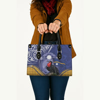 Magnificent Frigatebird Nauru Leather Bag Pandanus Weaving Polynesian Pattern LT14 - Polynesian Pride