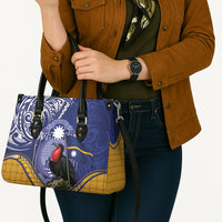 Magnificent Frigatebird Nauru Leather Bag Pandanus Weaving Polynesian Pattern LT14 - Polynesian Pride