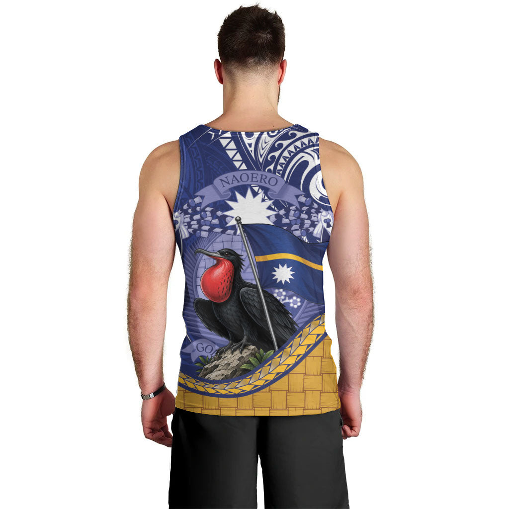 Magnificent Frigatebird Nauru Men Tank Top Pandanus Weaving Polynesian Pattern LT14 - Polynesian Pride