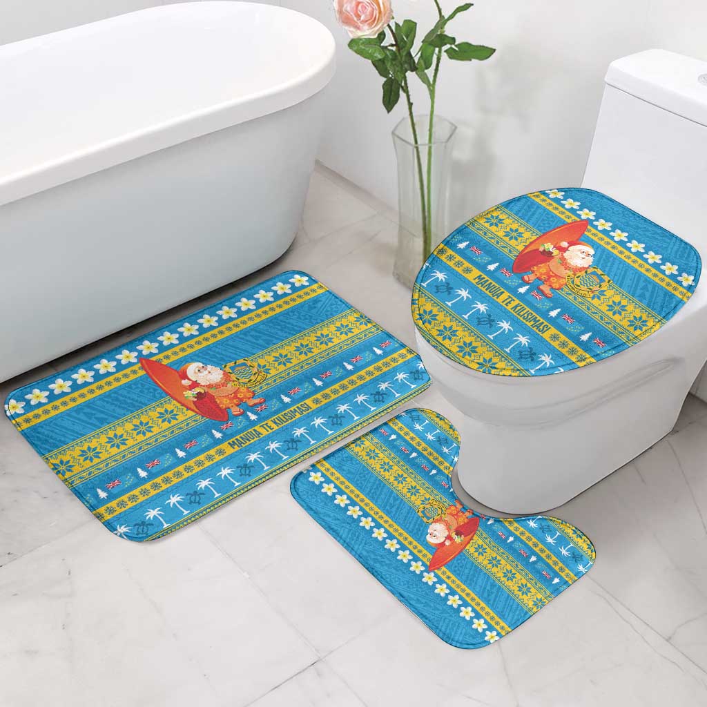 Tuvalu Christmas Bathroom Set Cute Santa Manuia te Kilisimasi - Polynesian Pride