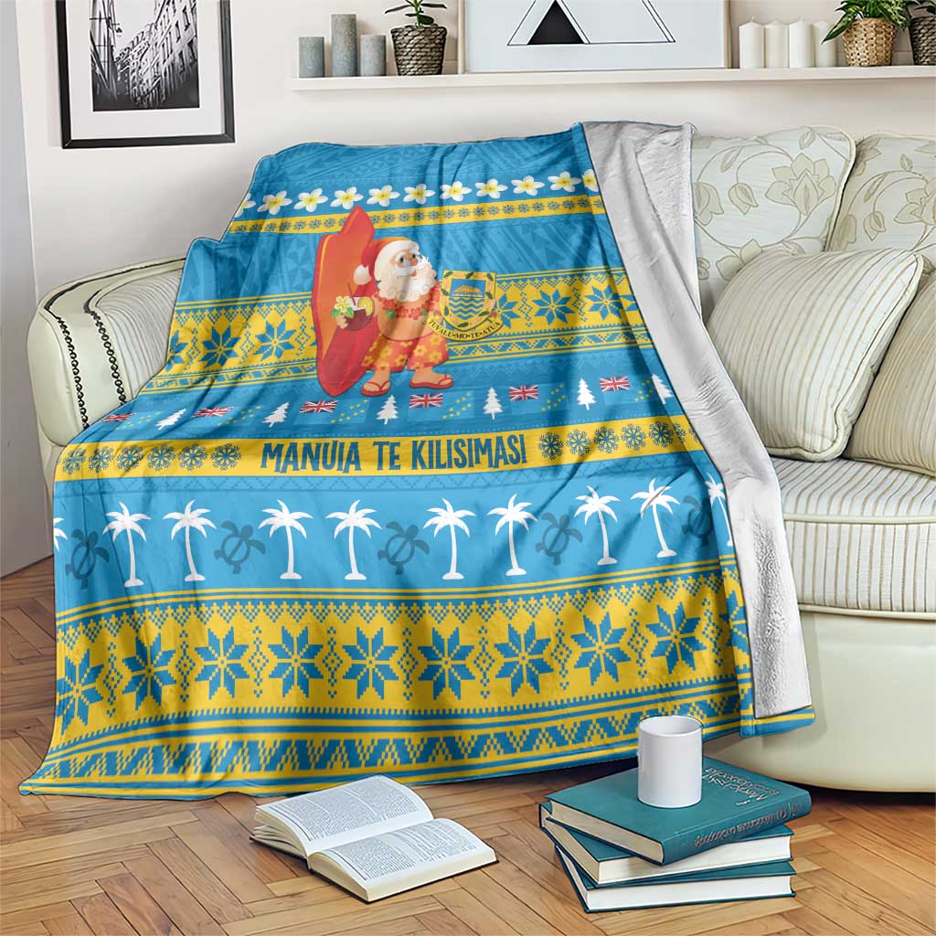 Tuvalu Christmas Blanket Cute Santa Manuia te Kilisimasi - Polynesian Pride