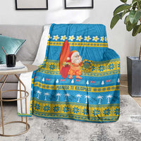 Tuvalu Christmas Blanket Cute Santa Manuia te Kilisimasi - Polynesian Pride
