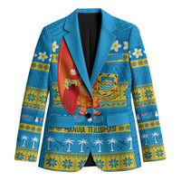 Tuvalu Christmas Blazer Cute Santa Manuia te Kilisimasi - Polynesian Pride