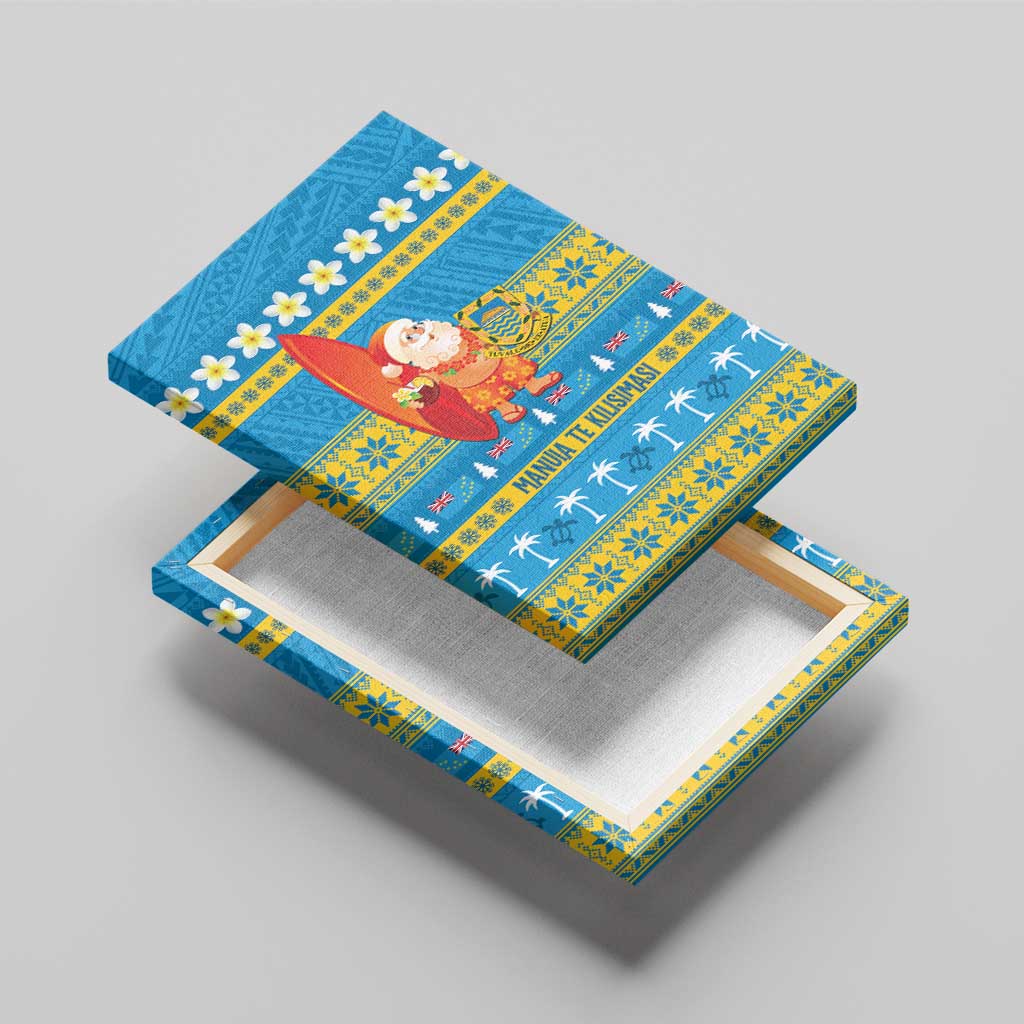 Tuvalu Christmas Canvas Wall Art Cute Santa Manuia te Kilisimasi - Polynesian Pride