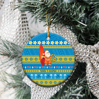 Tuvalu Christmas Ceramic Ornament Cute Santa Manuia te Kilisimasi - Polynesian Pride