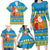 Tuvalu Christmas Family Matching Long Sleeve Bodycon Dress and Hawaiian Shirt Cute Santa Manuia te Kilisimasi - Polynesian Pride