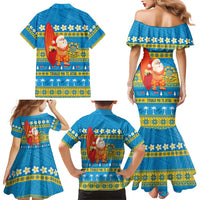 Tuvalu Christmas Family Matching Mermaid Dress and Hawaiian Shirt Cute Santa Manuia te Kilisimasi - Polynesian Pride