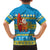 Tuvalu Christmas Family Matching Off The Shoulder Long Sleeve Dress and Hawaiian Shirt Cute Santa Manuia te Kilisimasi - Polynesian Pride