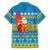 Tuvalu Christmas Family Matching Off The Shoulder Long Sleeve Dress and Hawaiian Shirt Cute Santa Manuia te Kilisimasi - Polynesian Pride