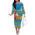 Tuvalu Christmas Family Matching Off The Shoulder Long Sleeve Dress and Hawaiian Shirt Cute Santa Manuia te Kilisimasi - Polynesian Pride
