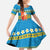 Tuvalu Christmas Family Matching Off Shoulder Maxi Dress and Hawaiian Shirt Cute Santa Manuia te Kilisimasi - Polynesian Pride