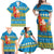 Tuvalu Christmas Family Matching Off Shoulder Maxi Dress and Hawaiian Shirt Cute Santa Manuia te Kilisimasi - Polynesian Pride