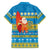 Tuvalu Christmas Family Matching Off Shoulder Maxi Dress and Hawaiian Shirt Cute Santa Manuia te Kilisimasi - Polynesian Pride