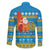 Tuvalu Christmas Family Matching Off Shoulder Short Dress and Hawaiian Shirt Cute Santa Manuia te Kilisimasi - Polynesian Pride