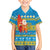 Tuvalu Christmas Family Matching Off Shoulder Short Dress and Hawaiian Shirt Cute Santa Manuia te Kilisimasi - Polynesian Pride