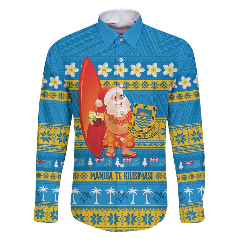 Tuvalu Christmas Family Matching Puletasi and Hawaiian Shirt Cute Santa Manuia te Kilisimasi - Polynesian Pride