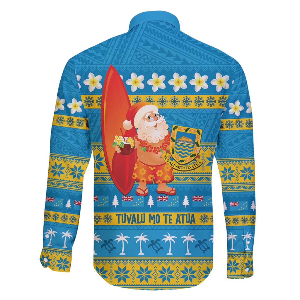 Tuvalu Christmas Family Matching Puletasi and Hawaiian Shirt Cute Santa Manuia te Kilisimasi - Polynesian Pride