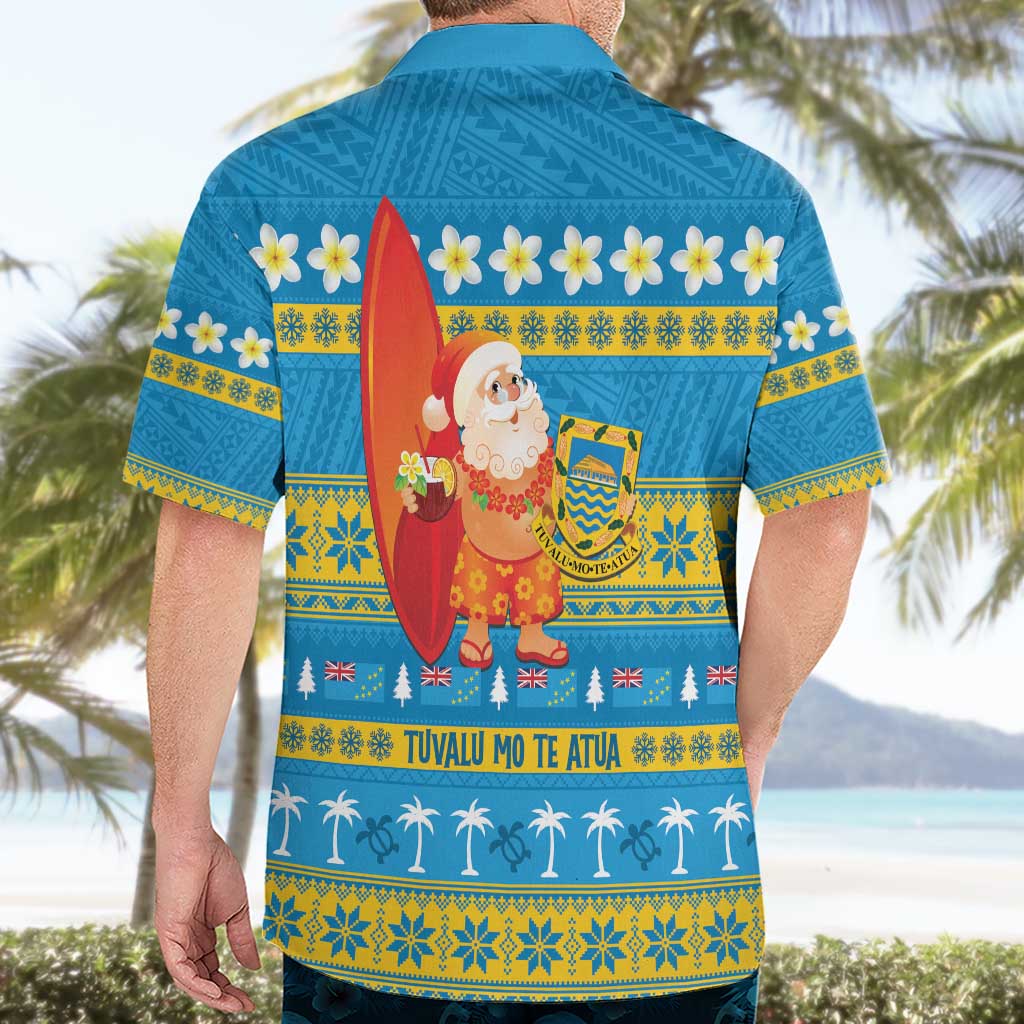 Tuvalu Christmas Hawaiian Shirt Cute Santa Manuia te Kilisimasi - Polynesian Pride