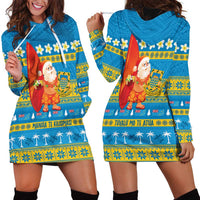 Tuvalu Christmas Hoodie Dress Cute Santa Manuia te Kilisimasi - Polynesian Pride