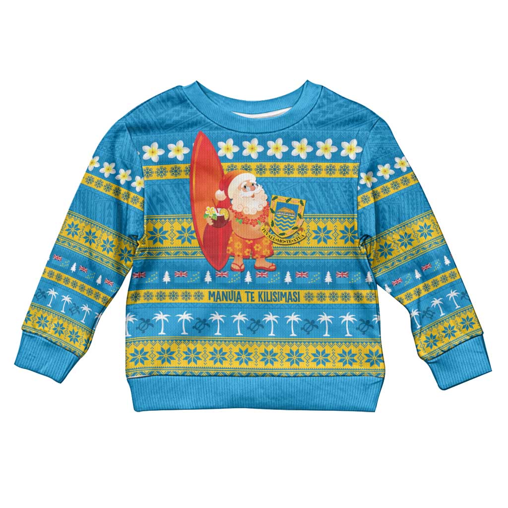 Tuvalu Christmas Kid Ugly Christmas Sweater Cute Santa Manuia te Kilisimasi - Polynesian Pride