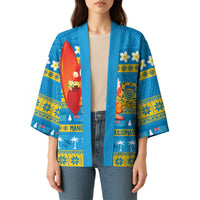 Tuvalu Christmas Kimono Cute Santa Manuia te Kilisimasi - Polynesian Pride