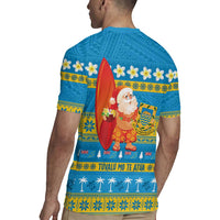 Tuvalu Christmas Rugby Jersey Cute Santa Manuia te Kilisimasi - Polynesian Pride