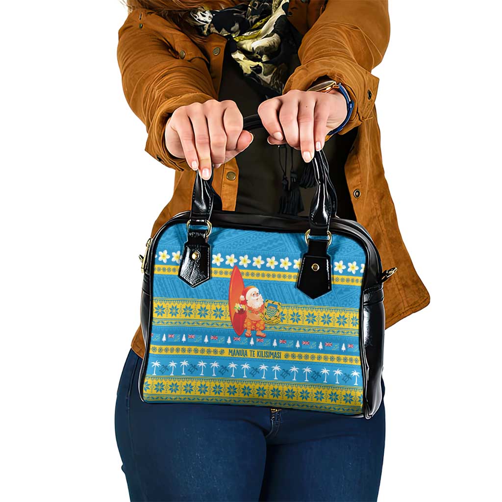Tuvalu Christmas Shoulder Handbag Cute Santa Manuia te Kilisimasi - Polynesian Pride