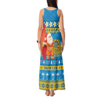 Tuvalu Christmas Tank Maxi Dress Cute Santa Manuia te Kilisimasi - Polynesian Pride