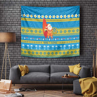 Tuvalu Christmas Tapestry Cute Santa Manuia te Kilisimasi - Polynesian Pride