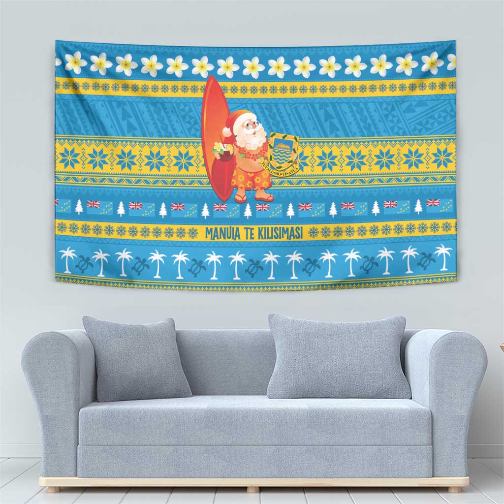 Tuvalu Christmas Tapestry Cute Santa Manuia te Kilisimasi - Polynesian Pride
