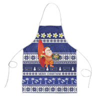 Nauru Christmas Apron Cute Santa Coat Of Arms Merry Xmas - Polynesian Pride