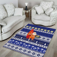 Nauru Christmas Area Rug Cute Santa Coat Of Arms Merry Xmas - Polynesian Pride