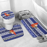 Nauru Christmas Bathroom Set Cute Santa Coat Of Arms Merry Xmas - Polynesian Pride