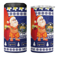 Nauru Christmas 4 in 1 Can Cooler Tumbler Cute Santa Coat Of Arms Merry Xmas - Polynesian Pride