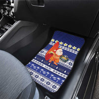 Nauru Christmas Car Mats Cute Santa Coat Of Arms Merry Xmas - Polynesian Pride