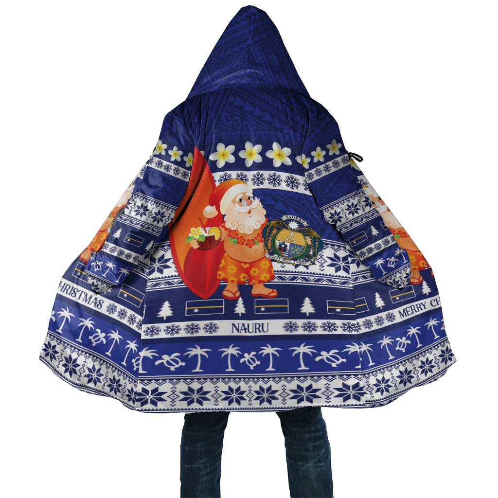 Nauru Christmas Cloak Cute Santa Coat Of Arms Merry Xmas - Polynesian Pride