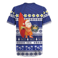 Nauru Christmas Rugby Jersey Cute Santa Coat Of Arms Merry Xmas - Polynesian Pride