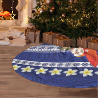 Nauru Christmas Tree Skirt Cute Santa Coat Of Arms Merry Xmas - Polynesian Pride
