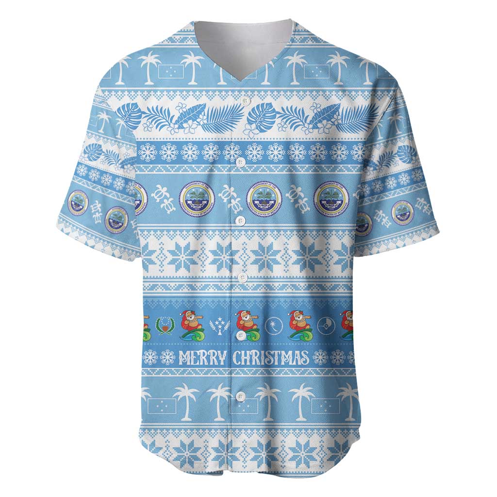 FSM Christmas Baseball Jersey Merry Xmas Federated States of Micronesia - Polynesian Pride
