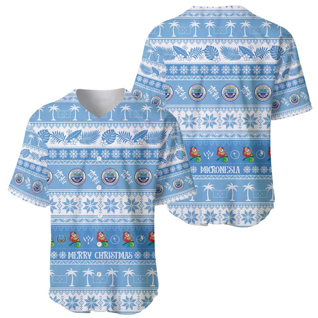 FSM Christmas Baseball Jersey Merry Xmas Federated States of Micronesia - Polynesian Pride