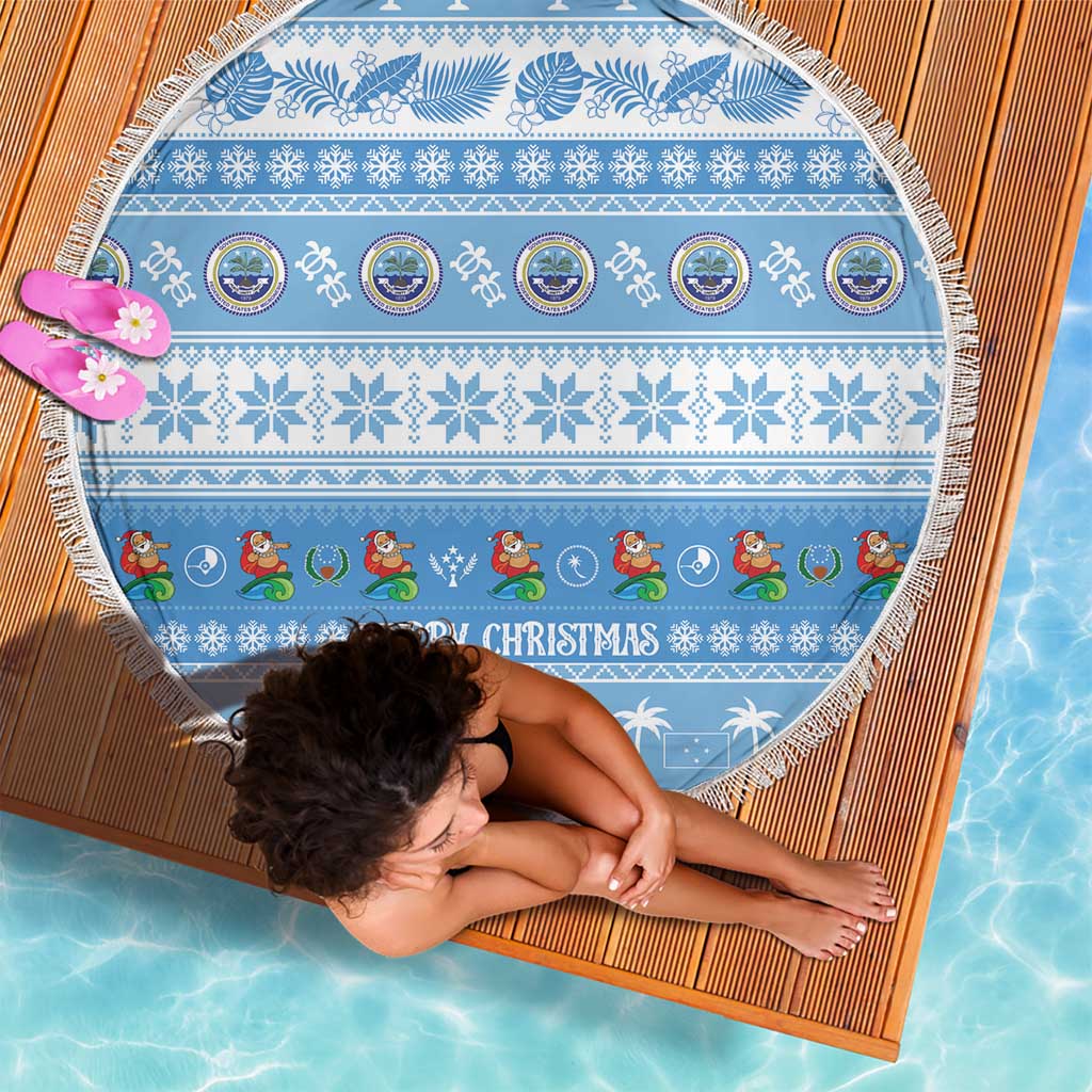 FSM Christmas Beach Blanket Merry Xmas Federated States of Micronesia - Polynesian Pride