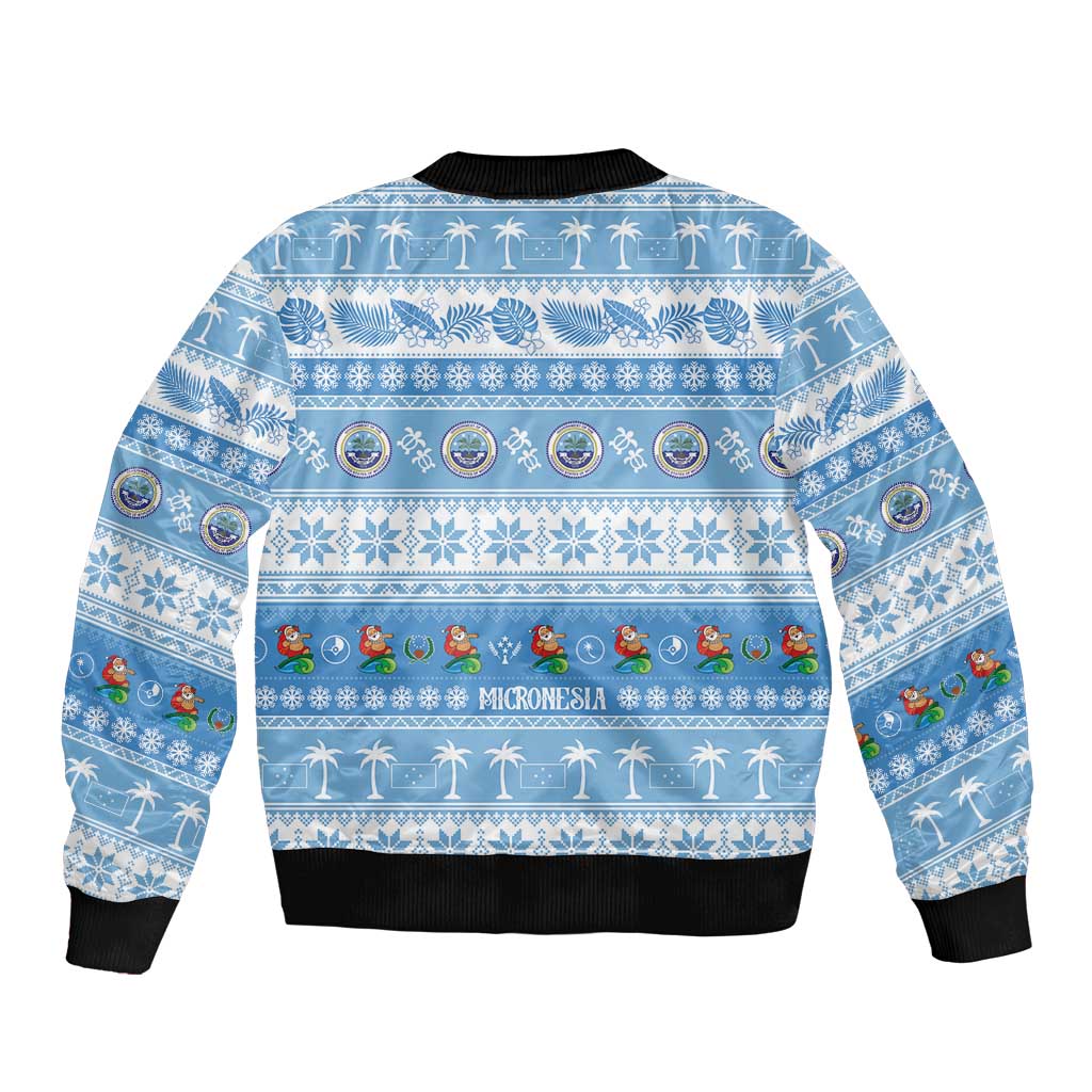FSM Christmas Bomber Jacket Merry Xmas Federated States of Micronesia - Polynesian Pride