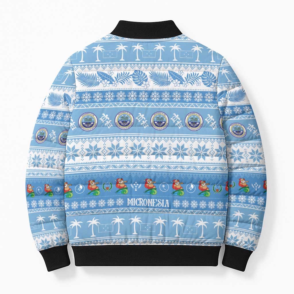 FSM Christmas Bomber Puffer Jacket Merry Xmas Federated States of Micronesia - Polynesian Pride