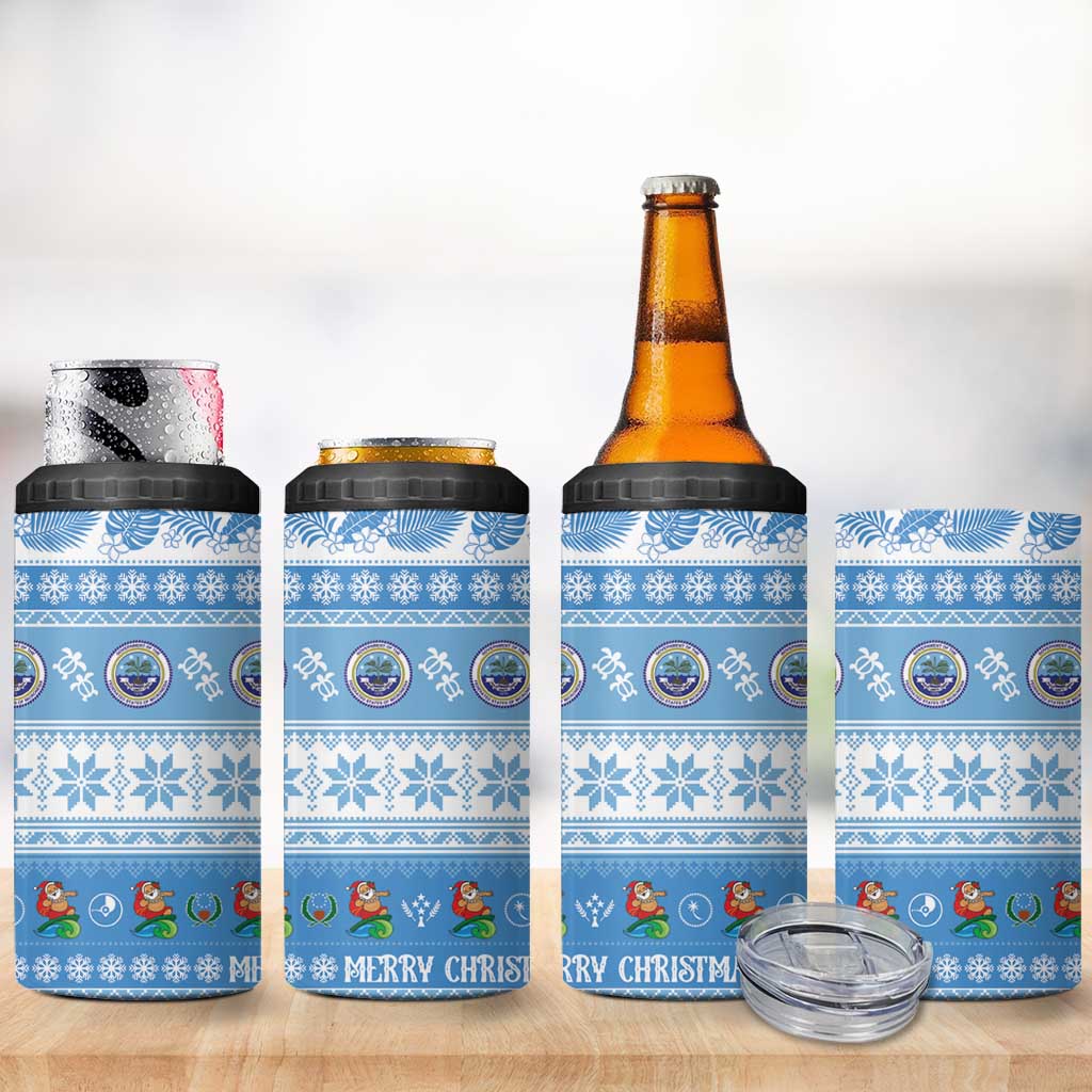 FSM Christmas 4 in 1 Can Cooler Tumbler Merry Xmas Federated States of Micronesia - Polynesian Pride