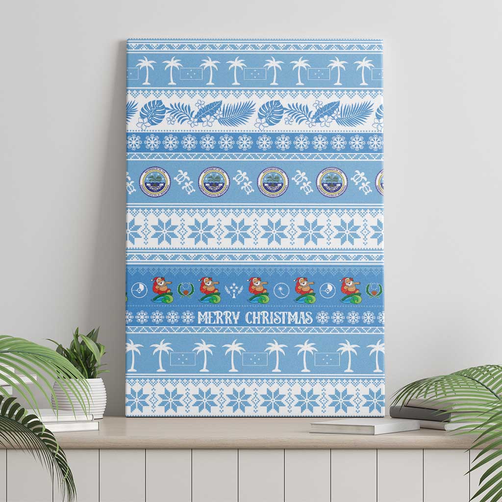 FSM Christmas Canvas Wall Art Merry Xmas Federated States of Micronesia - Polynesian Pride