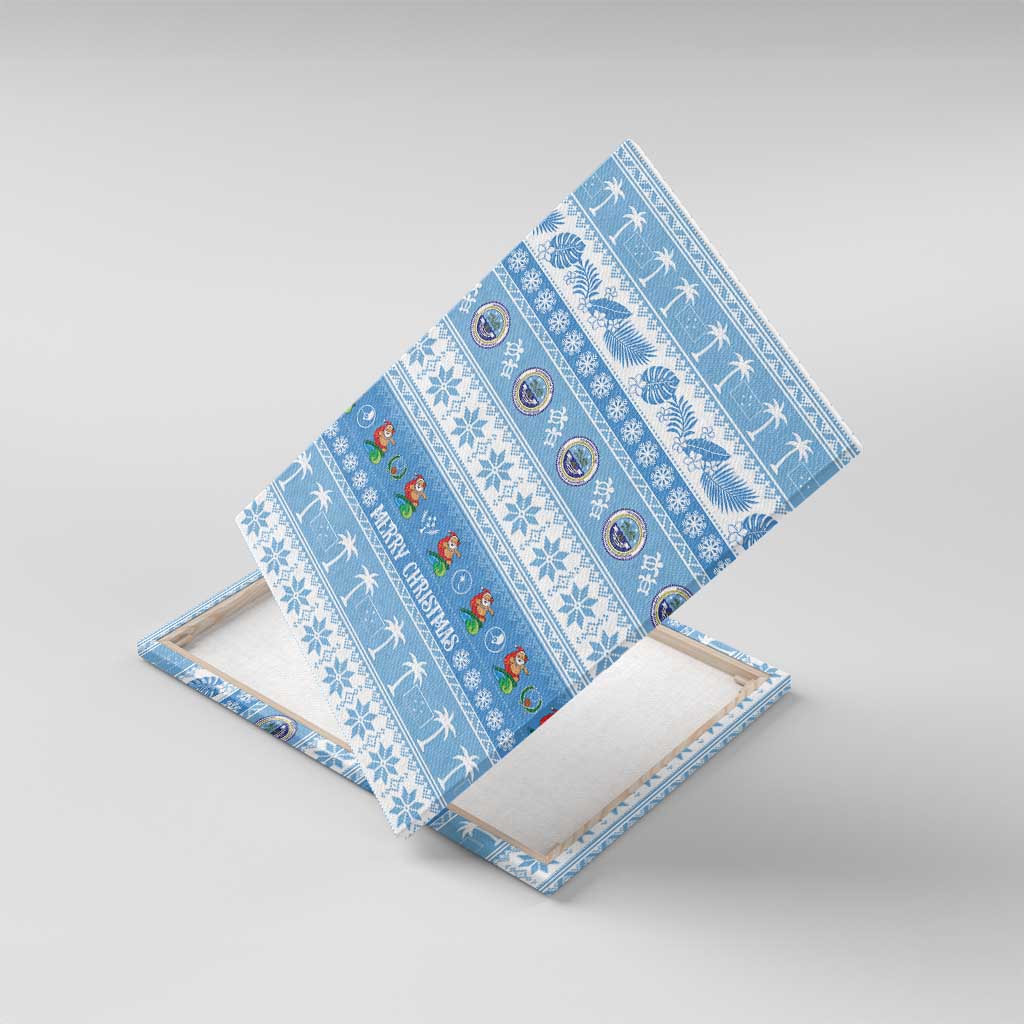 FSM Christmas Canvas Wall Art Merry Xmas Federated States of Micronesia - Polynesian Pride