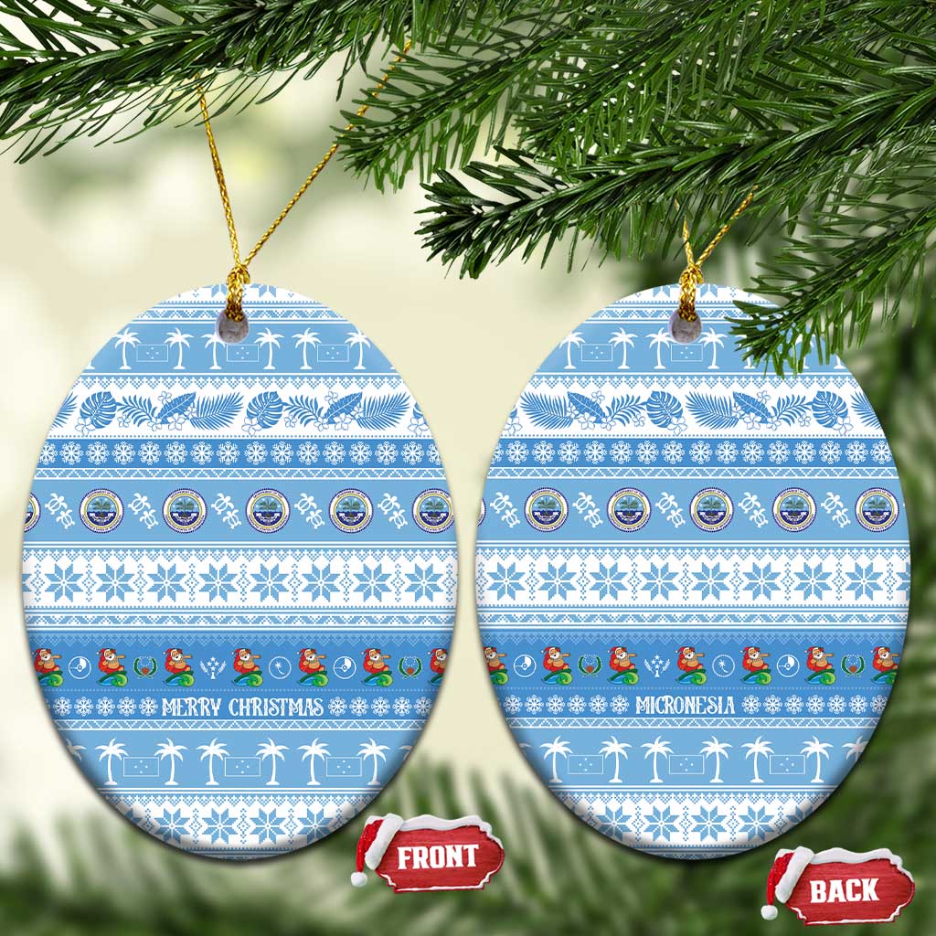 FSM Christmas Ceramic Ornament Merry Xmas Federated States of Micronesia - Polynesian Pride