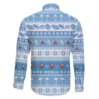 FSM Christmas Family Matching Off The Shoulder Long Sleeve Dress and Hawaiian Shirt Merry Xmas Federated States of Micronesia - Polynesian Pride