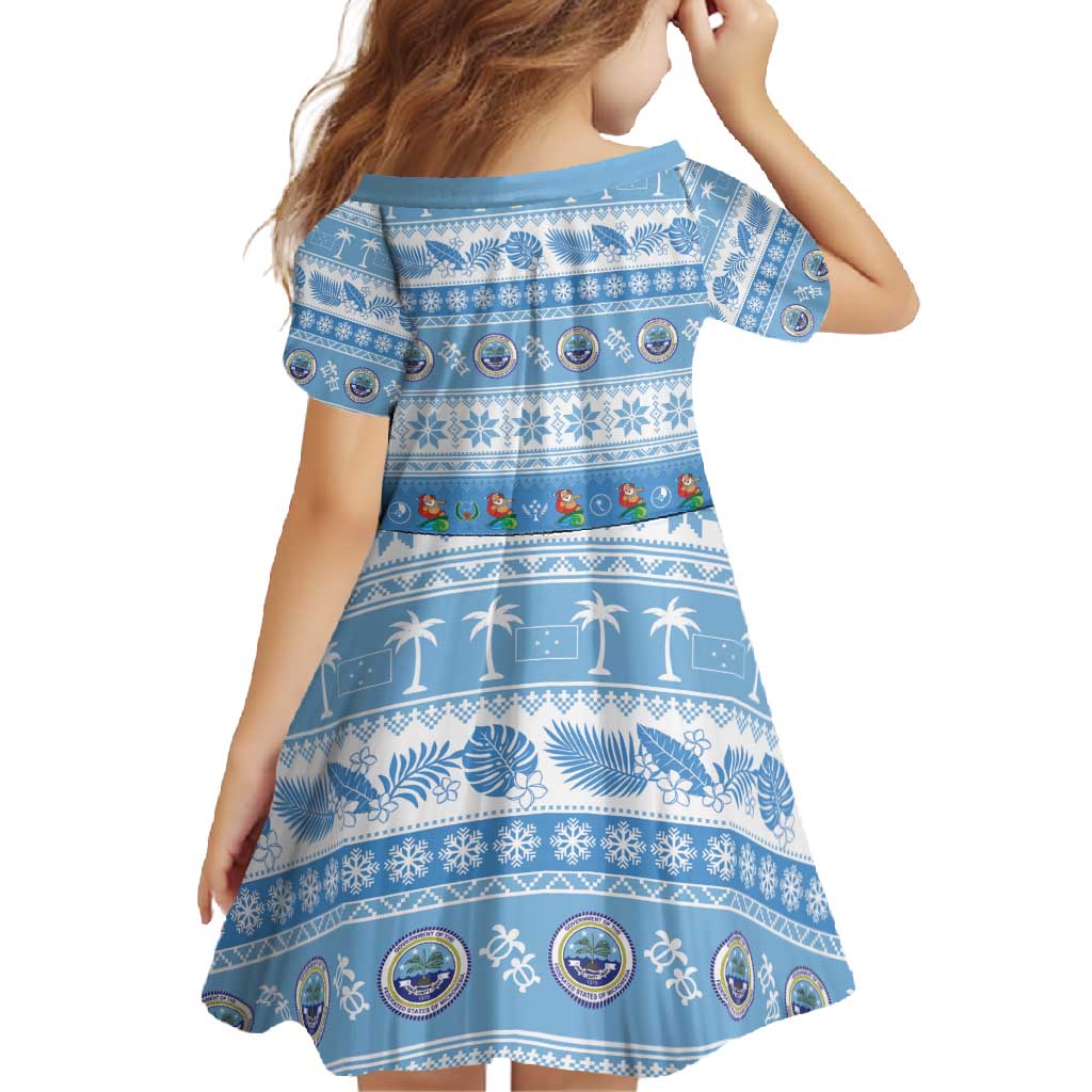 FSM Christmas Family Matching Summer Maxi Dress and Hawaiian Shirt Merry Xmas Federated States of Micronesia - Polynesian Pride